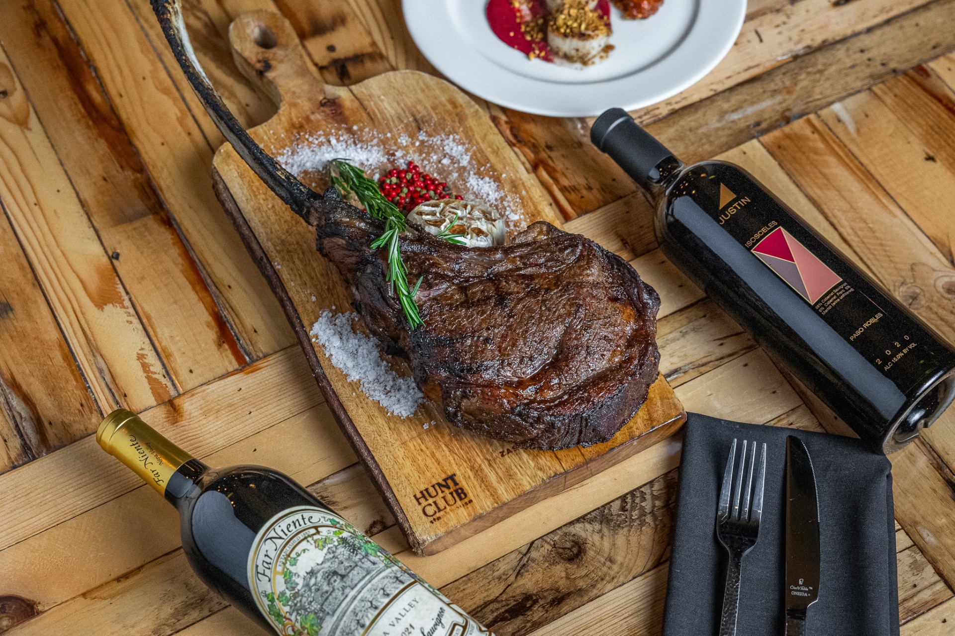 Hand-cut tomahawk steak at Mars Resort supper club